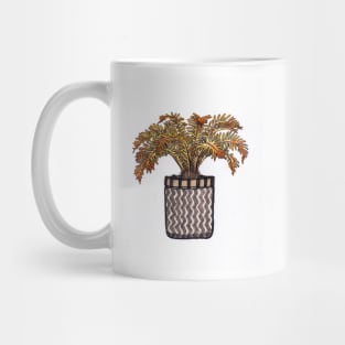 Houseplant Palm in Basket illustration Mug